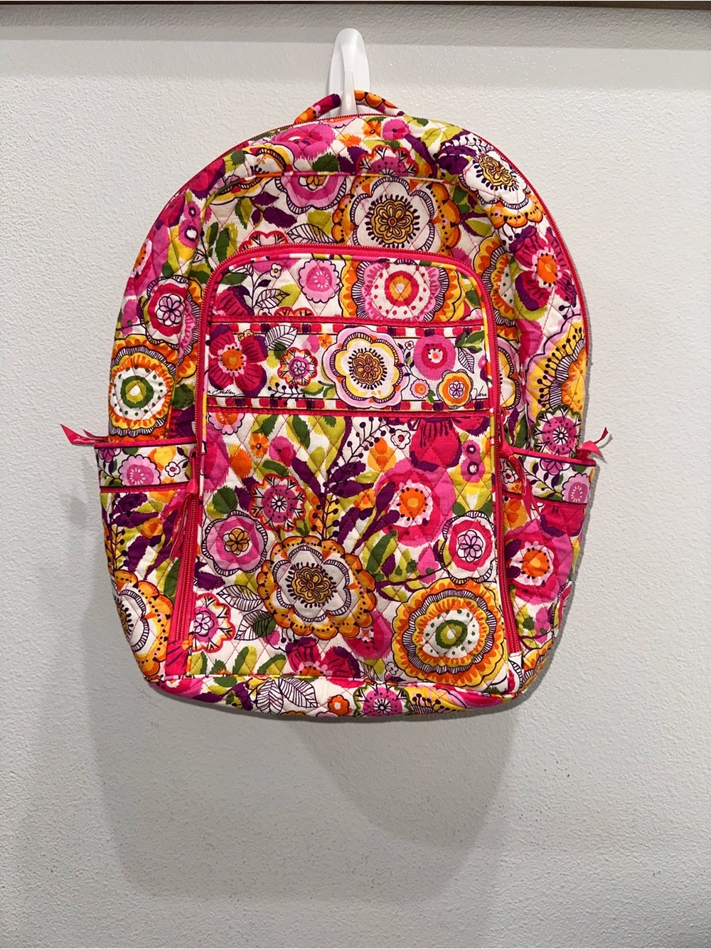 Vera Bradley laptop backpack in the print Clementine